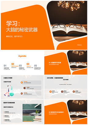 揭秘大脑学习机制提升高中教育记忆思维PPT模板