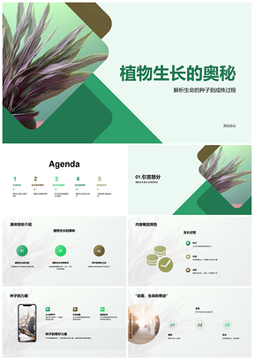 植物生长从种子到成株光温水气奥秘PPT模板