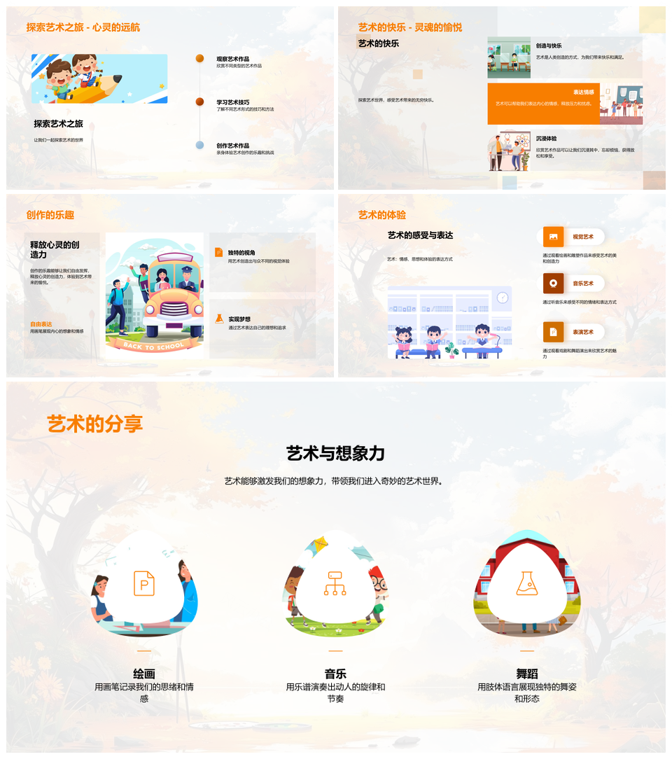 艺术美学多元世界审美艺术形式PPT模板