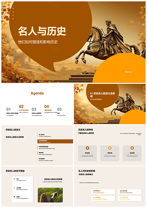 历史名人定义故事影响力品格信念雕像探究PPT模板