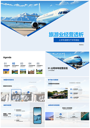 全球旅游业经营销售利润客群卖点竞争分析PPT模板