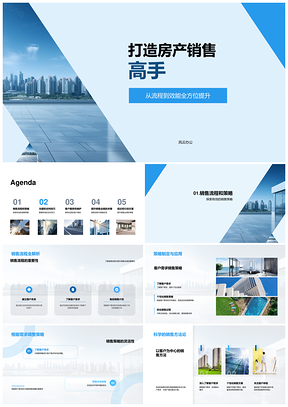房产销售高手流程策略需求沟通谈判服务摩天业绩提升PPT模板