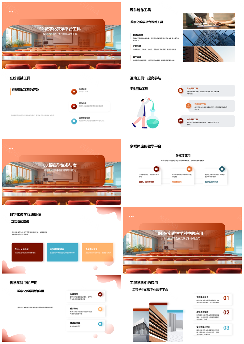 2025大学本科科学数字化教学平台PPT模板