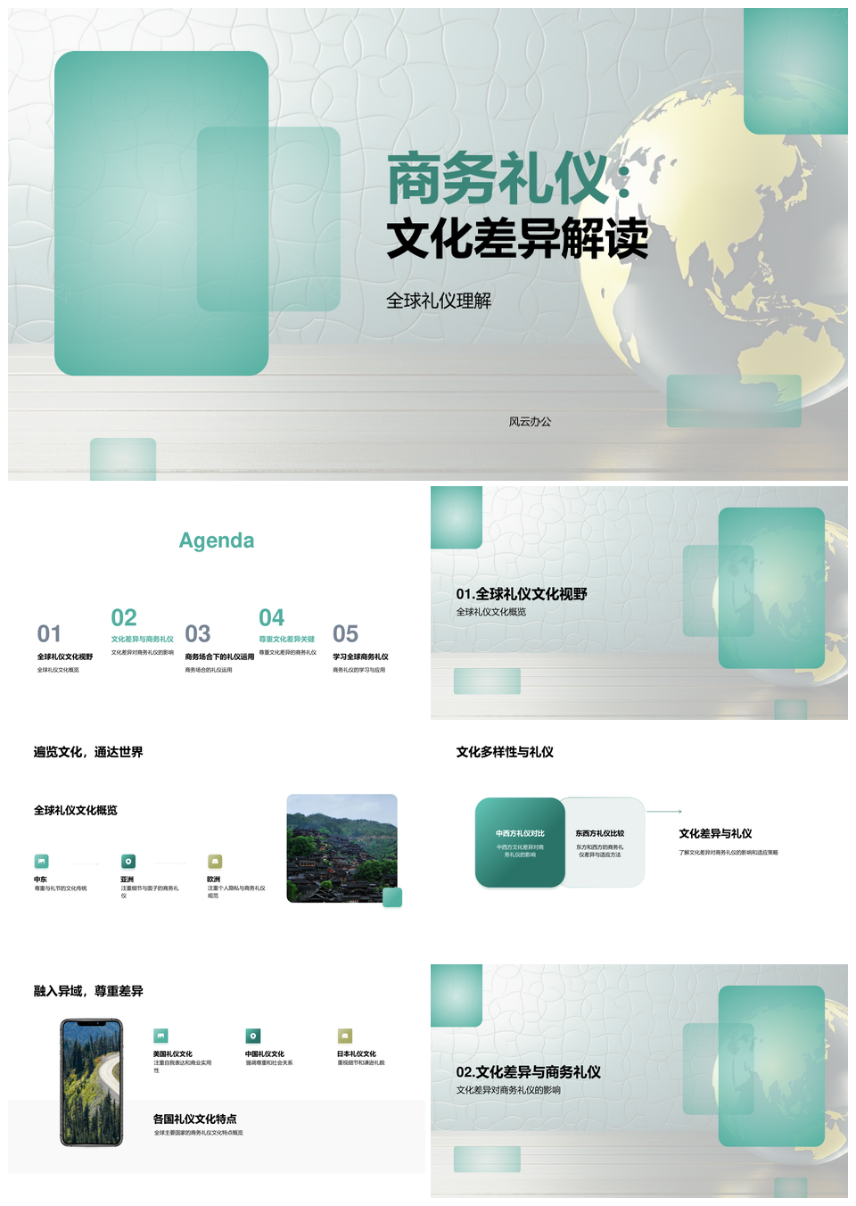 全球商务礼仪文化差异解析PPT模板