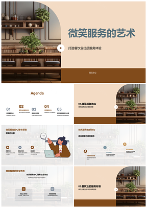 餐饮微笑服务心理学与商务礼仪艺术PPT模板