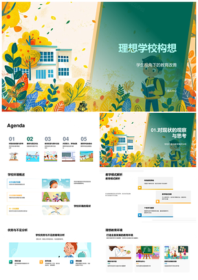 学生视角理想学校教育现状改善构想PPT模板