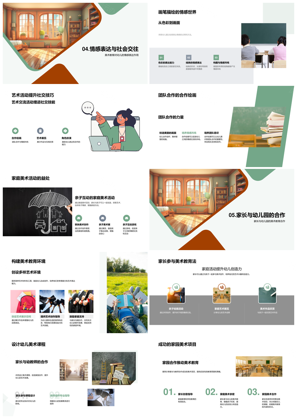 幼儿美术教育培养创造力情商多元智能PPT模板