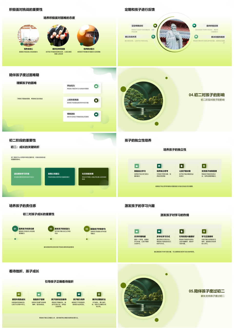 家长助力初二成长应对学业人际倾听尊重对话支持PPT模板