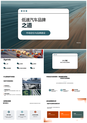 低速汽车品牌定位d城市景区成功案例PPT模板