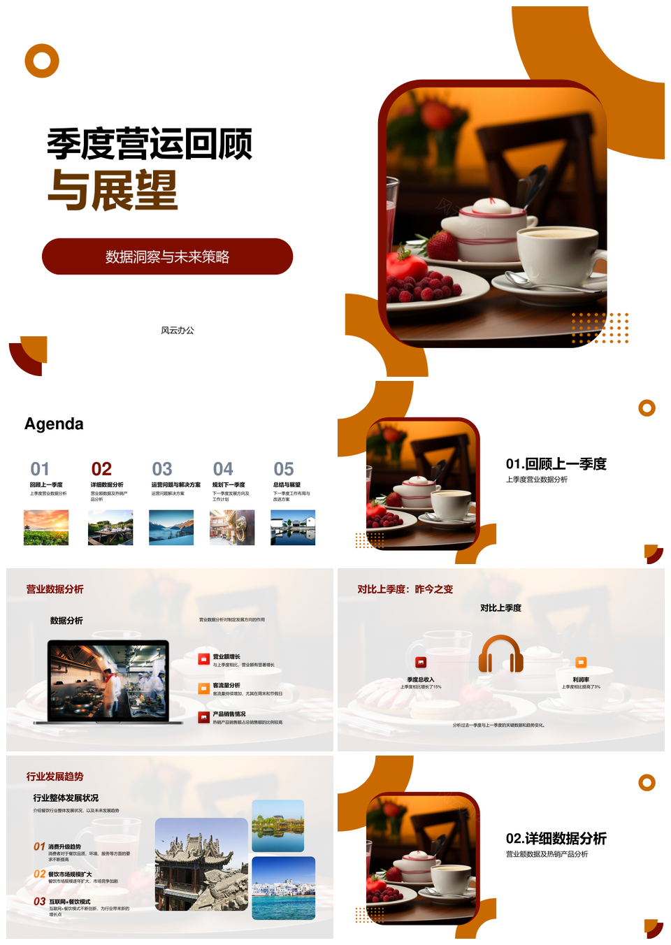 餐饮业季度运营分析热销趋势与客群展望PPT模板