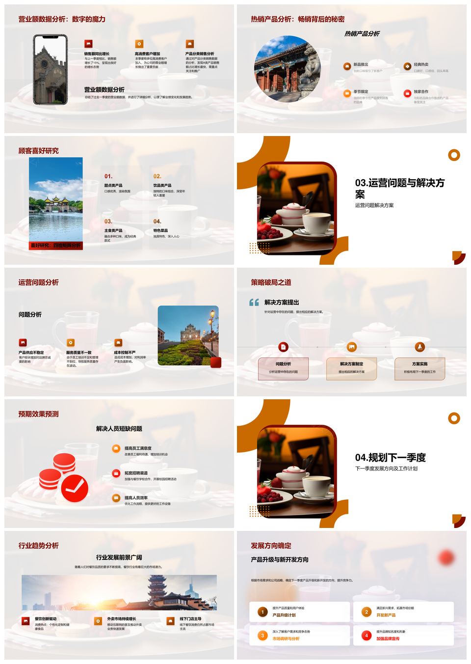 餐饮业季度运营分析热销趋势与客群展望PPT模板