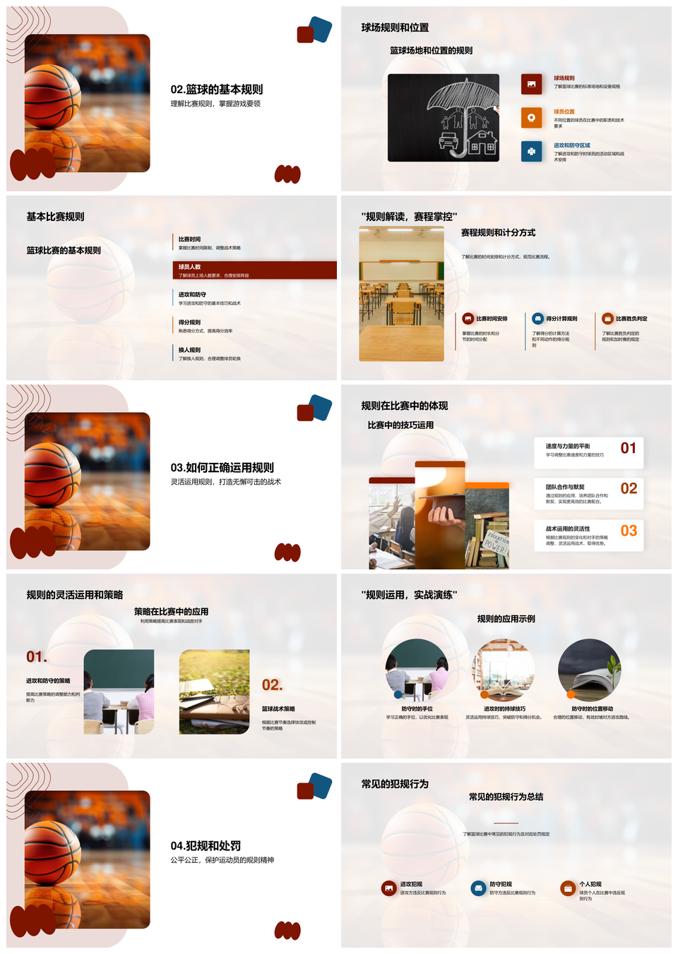 篮球规则技巧策略团队协作全解析PPT模板