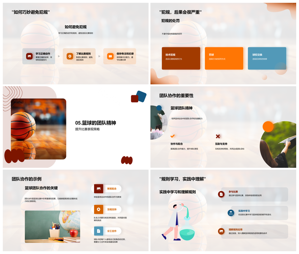 篮球规则技巧策略团队协作全解析PPT模板