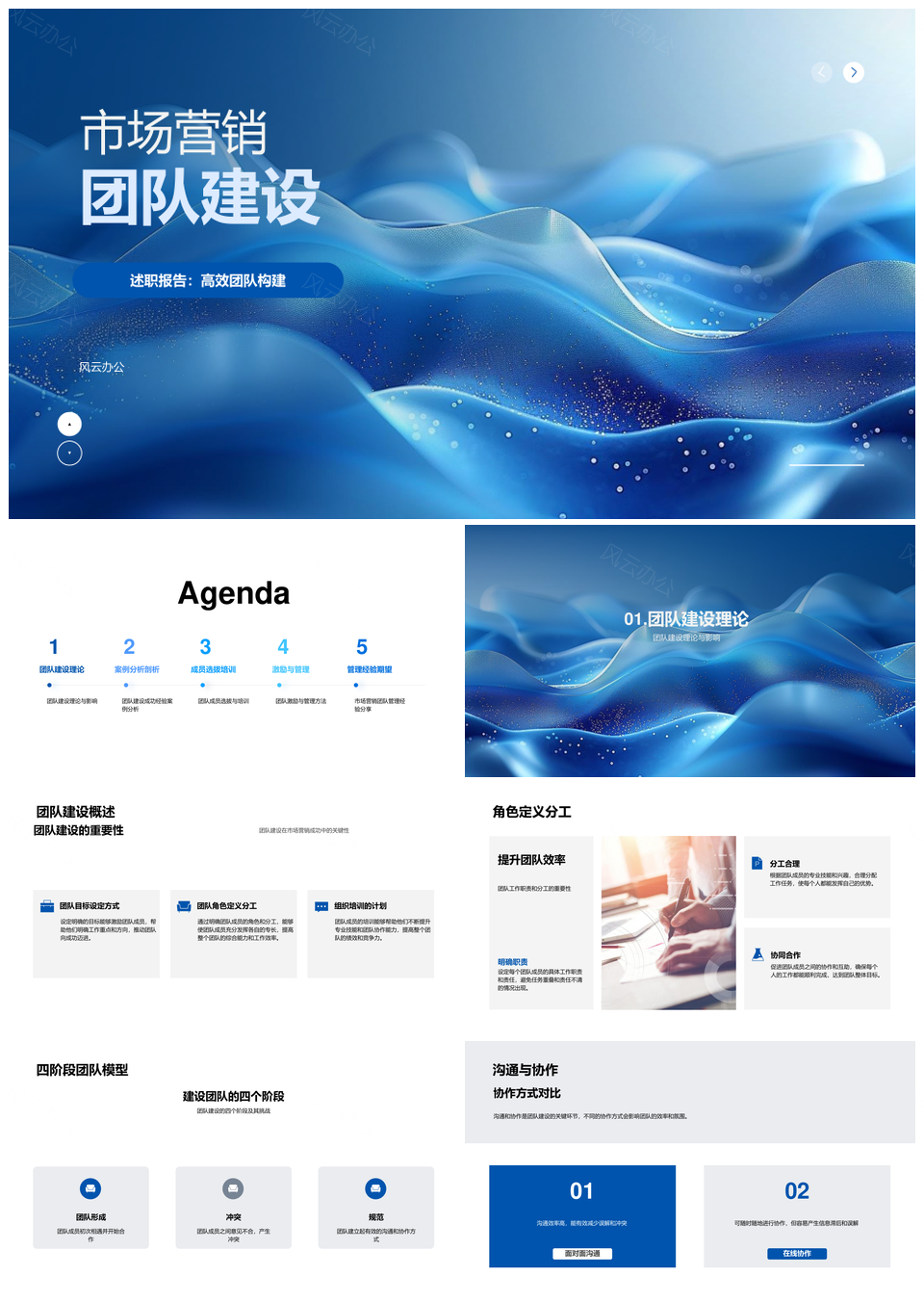 市场营销高效团队建设管理选拔协作目标PPT模板