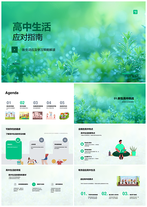 高中生活适应与学习压力管理指南PPT模板