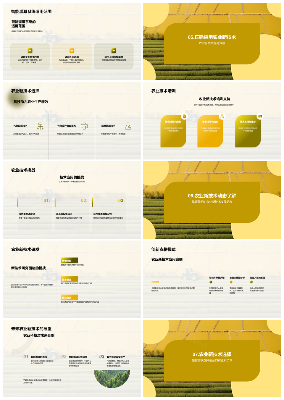 农业新技术助农迎机遇提效保粮发展PPT模板