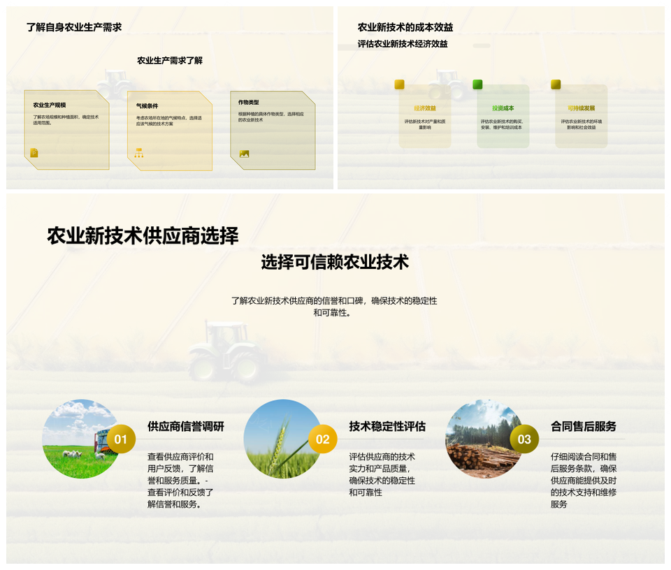 农业新技术助农迎机遇提效保粮发展PPT模板