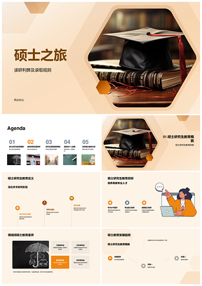 硕士录取读研利弊与发展抉择PPT模板