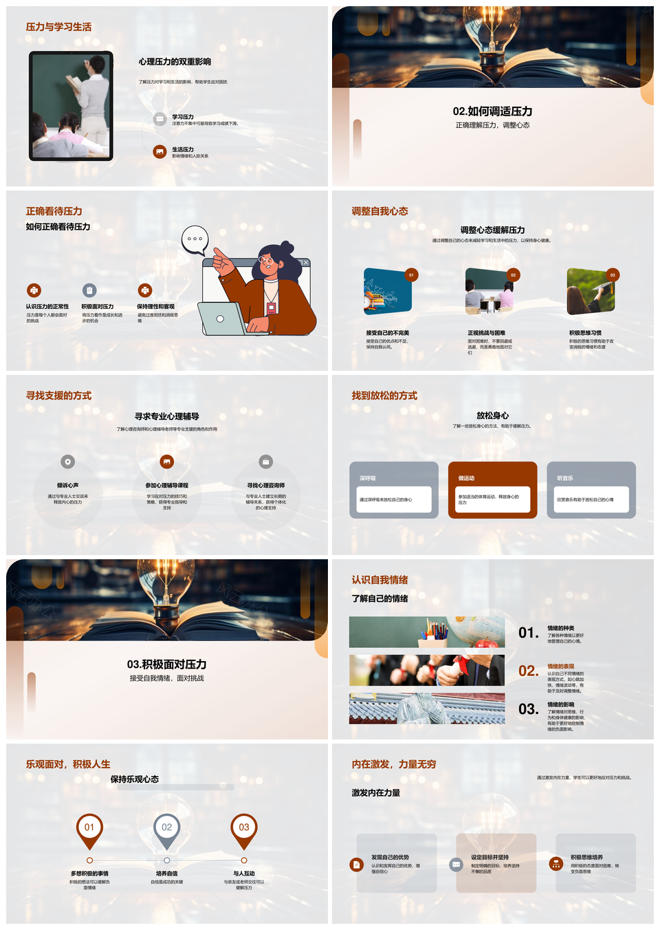 学业人际压力调适与积极心态建设PPT模板