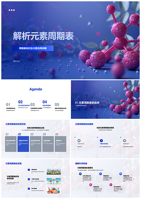 元素周期表氢氧原子性质科学工业应用解析PPT模板