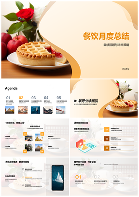 餐饮月度销售数据满意度市场竞对菜品分析改进PPT模板