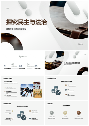 民主法治建设与教育专家参与PPT模板