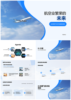 航空公司商业融资与运营模式PPT模板
