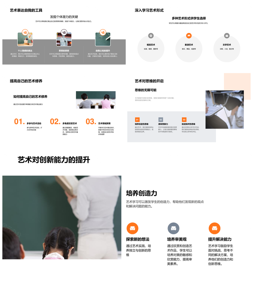 艺术之魂全解种类价值与魅力PPT模板