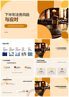 2025下半年法务风险应对与合规业务布局PPT模板