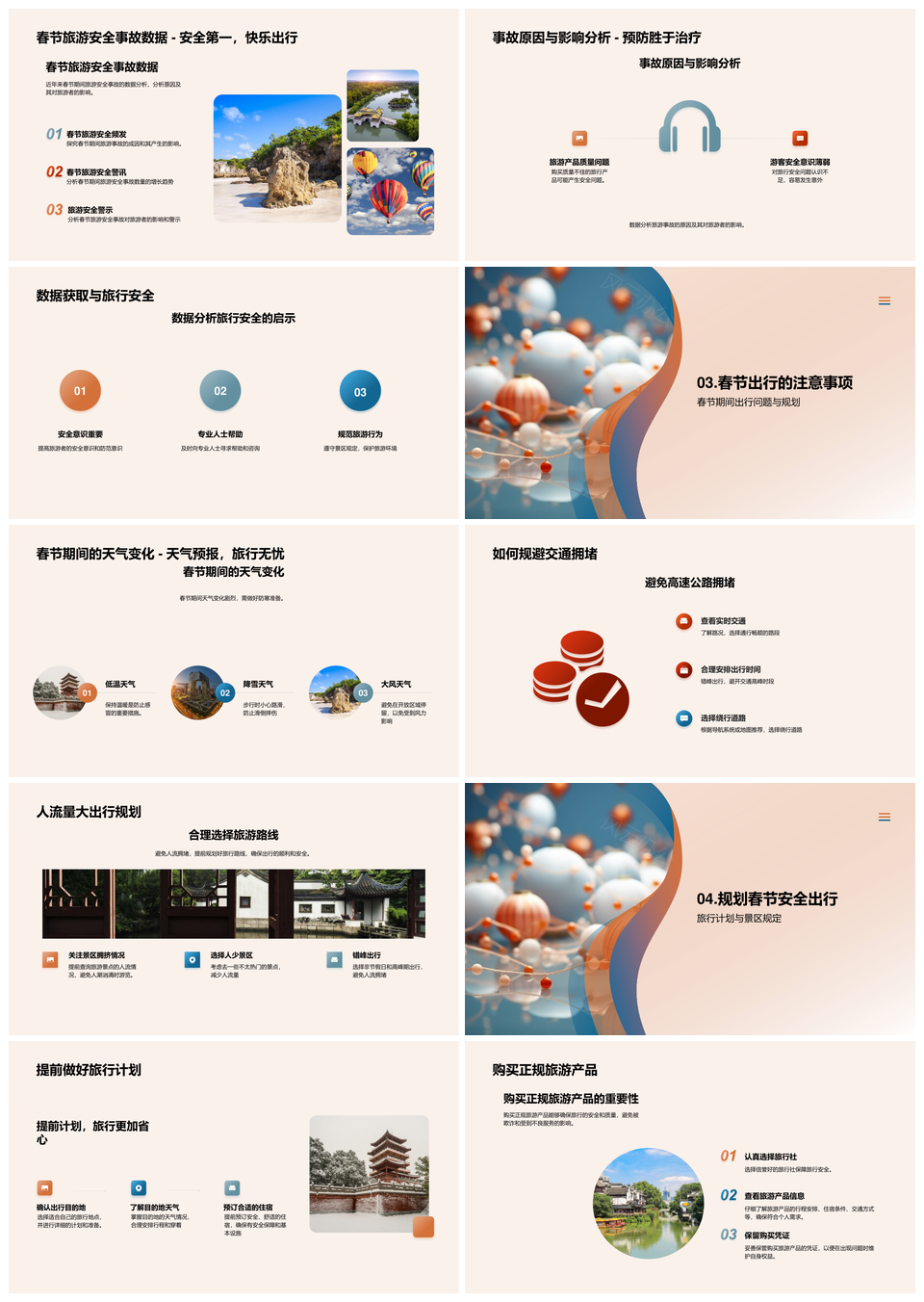 2025春节旅游安全数据洞察天气交通启示PPT模板