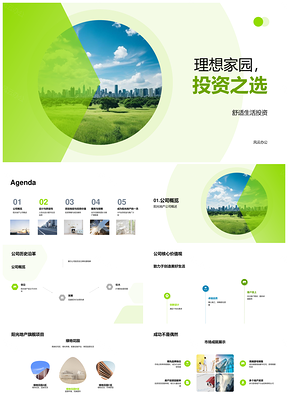 理想家园黄金地段投资之选现代摩天大楼PPT模板