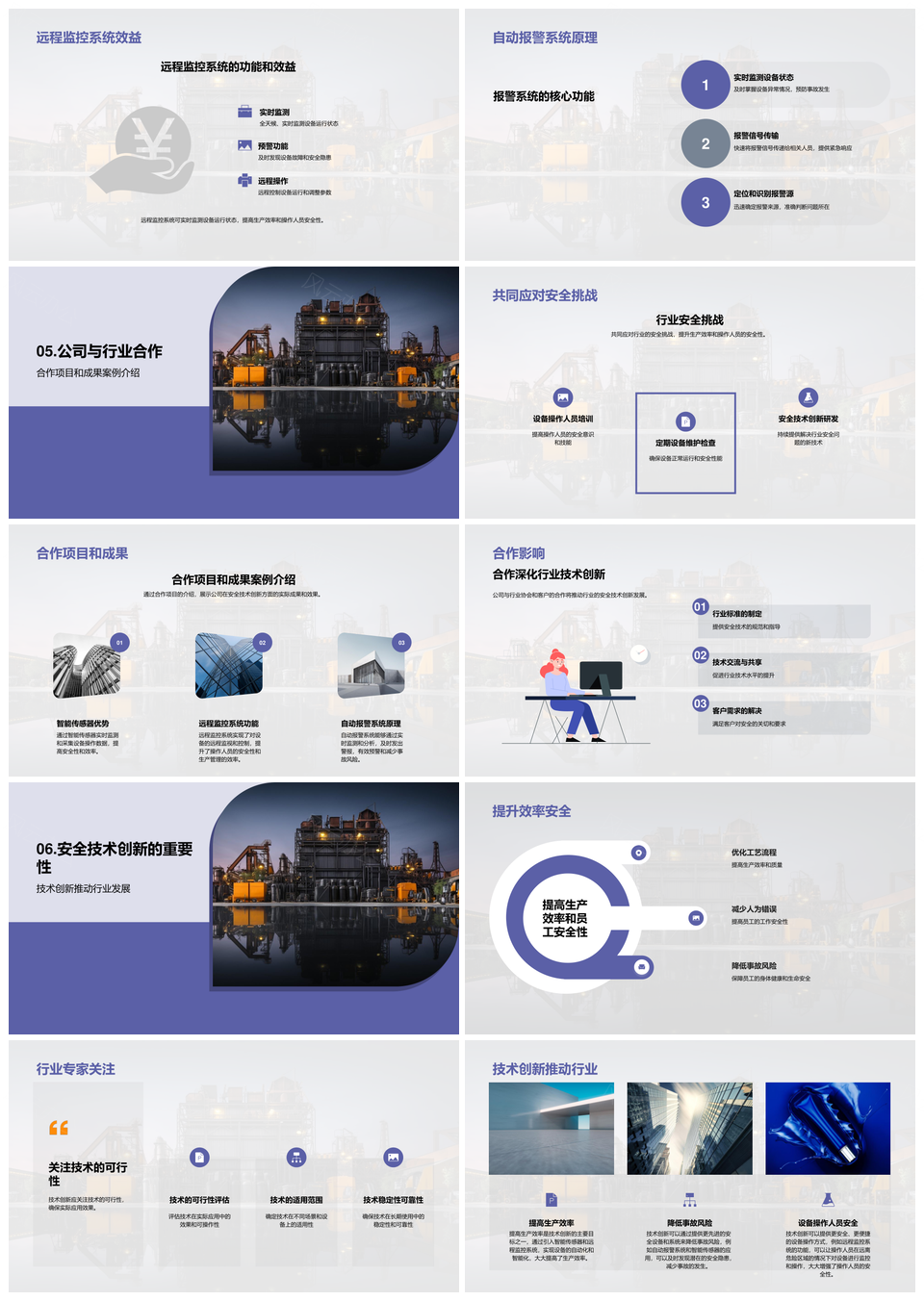 安全技术创新提升行业安全与生产效率PPT模板