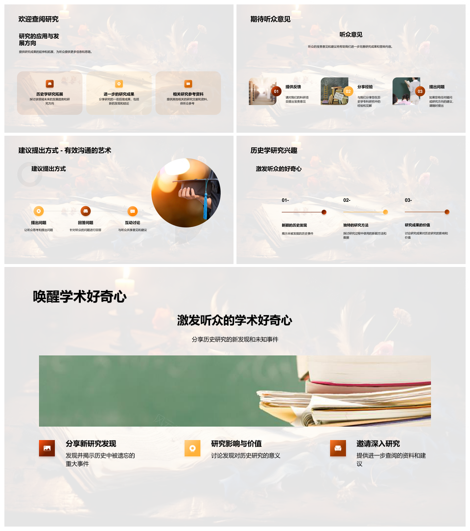 历史学专科答辩方法流程选题数据源新事件卷轴难题PPT模板