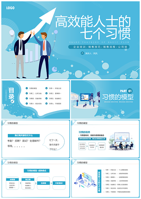 高效能企业团队管理七习惯培训PPT模板