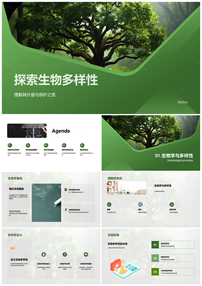 生物多样性医药人类活动法律热带雨林生态PPT模板