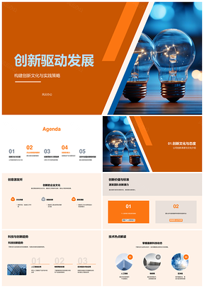 创新驱动发展实践策略科技团队产品服务升级PPT模板