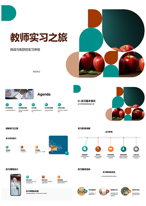 2025教师实习挑战收获与教学管理实践PPT模板