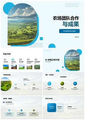 团队协作管理控本研发新品增产优景发展PPT模板