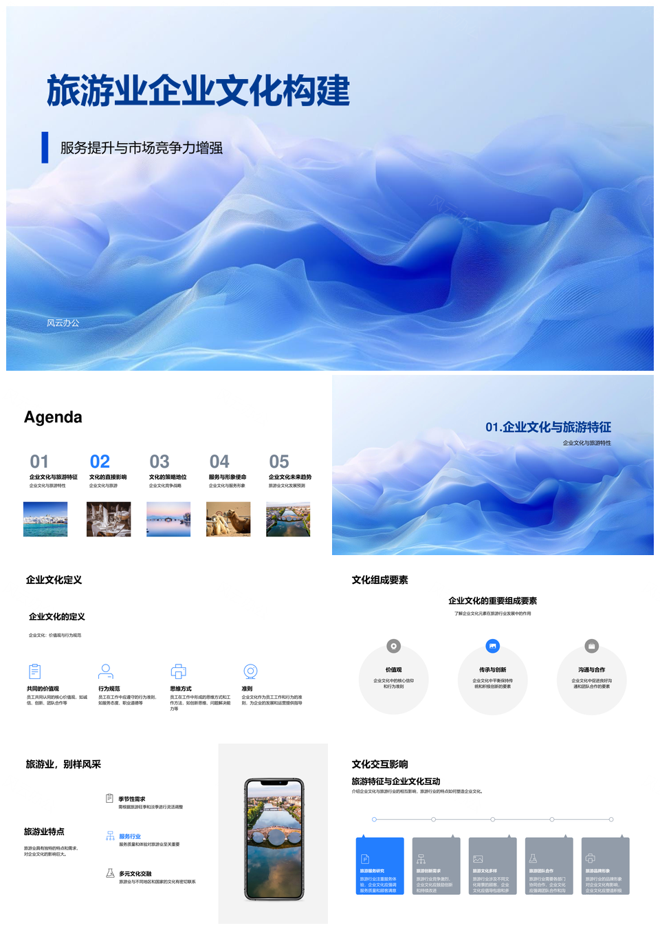 旅游业企业文化建设提升服务市场竞争力PPT模板