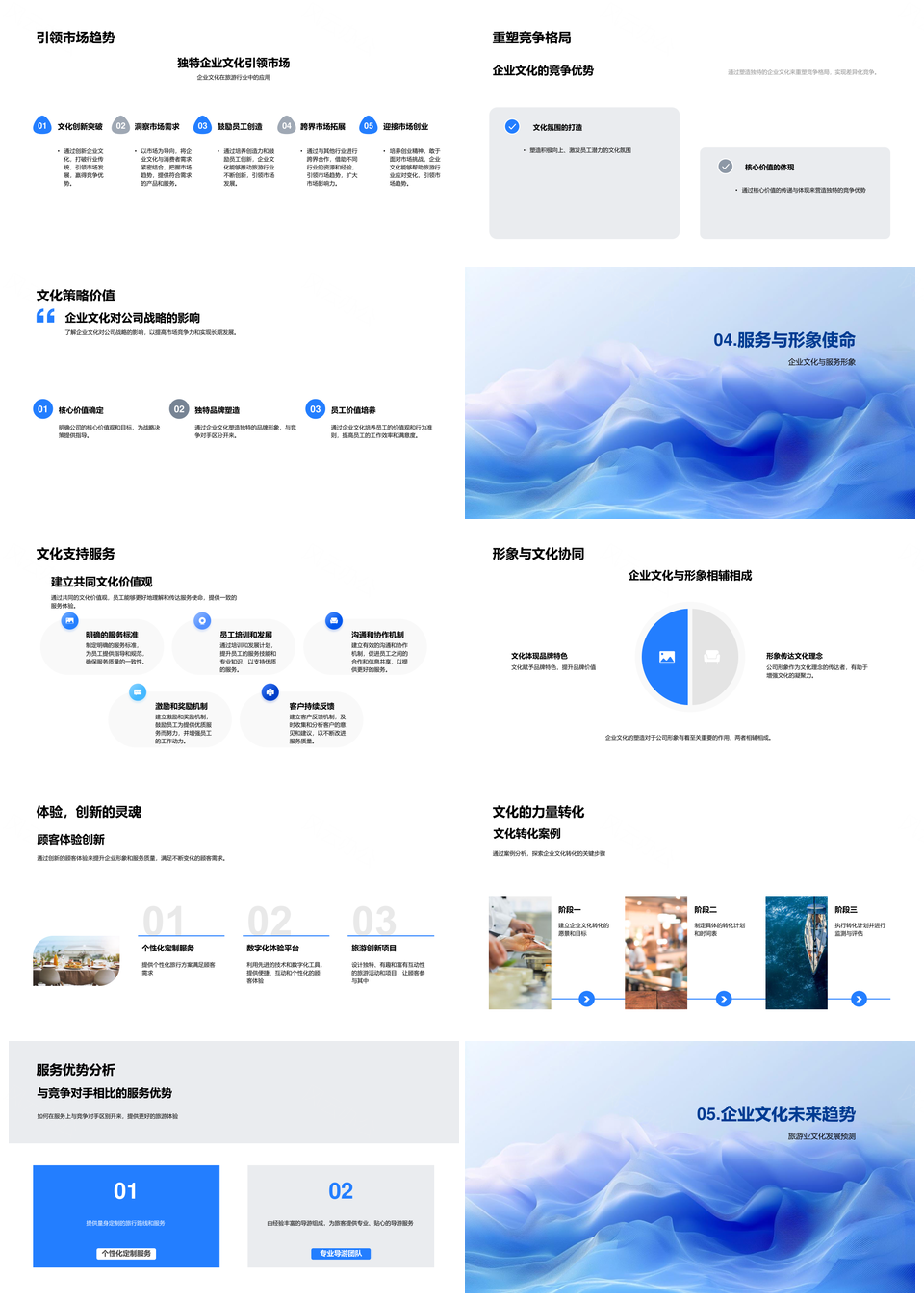 旅游业企业文化建设提升服务市场竞争力PPT模板
