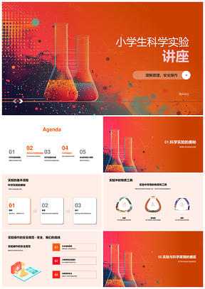 小学生科学实验五步法安全操作理解解决自主设计PPT模板