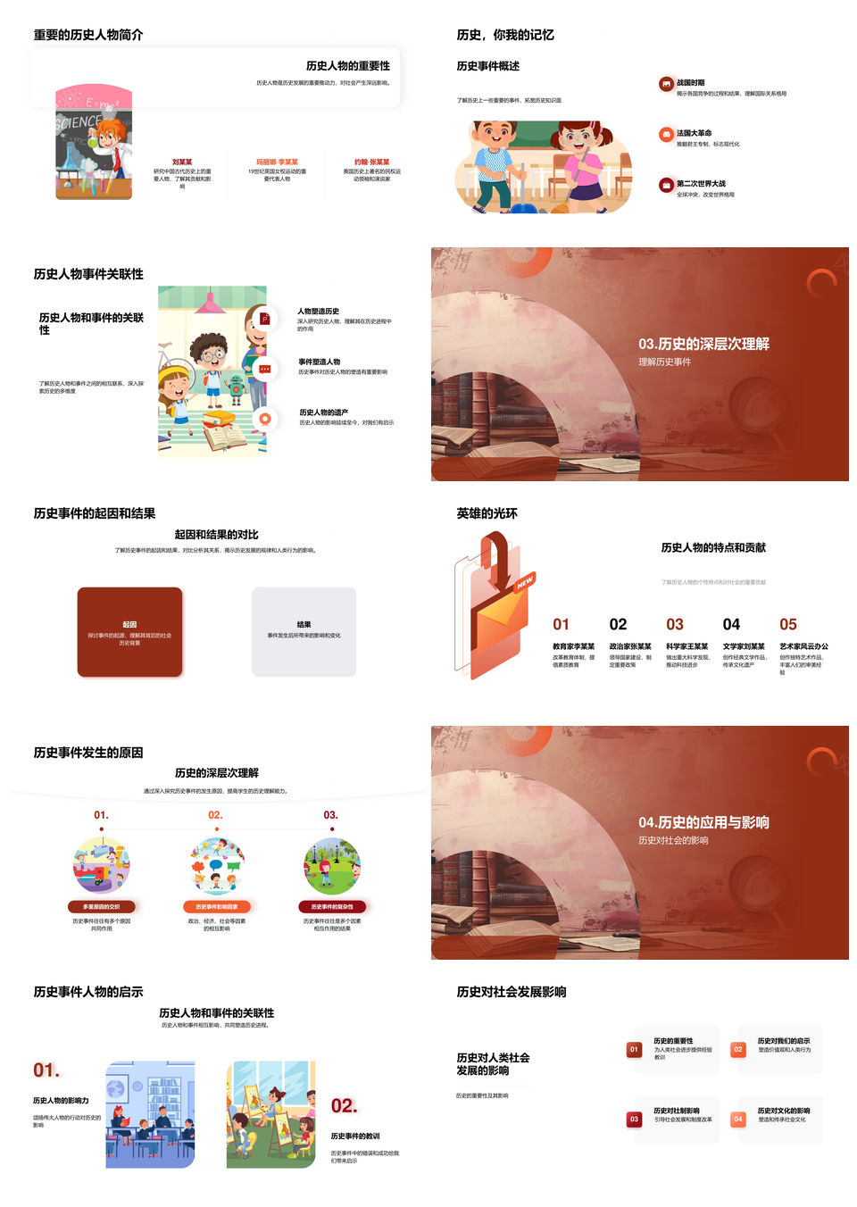 历史认知教学基础事件探秘应用侦探PPT模板