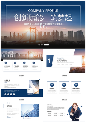 2025商务励志风科技公司企业产品简介简约大气ppt模板