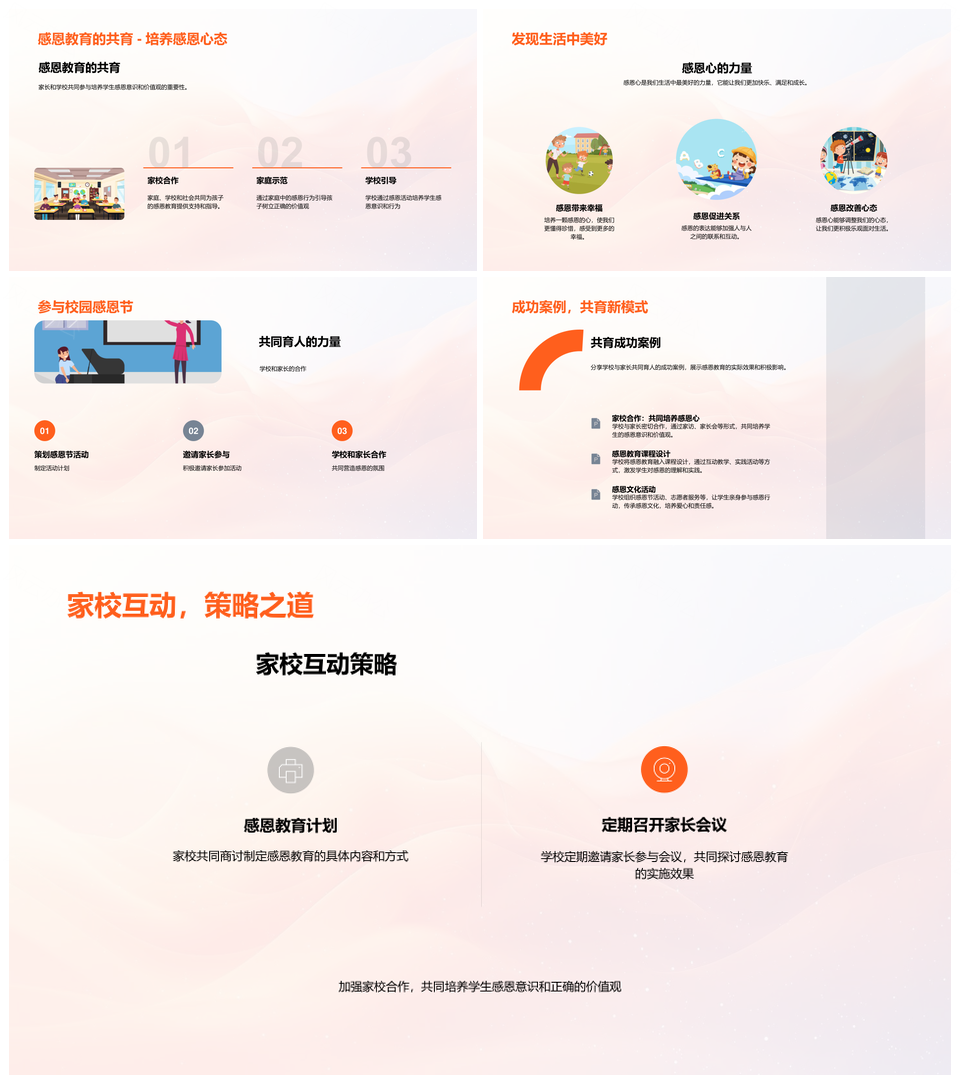 感恩节学校教育历史背景与方法PPT模板