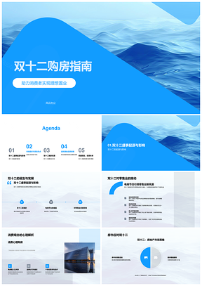 2025双十二购房指南房地产营销策略置业趋势特惠活动PPT模板