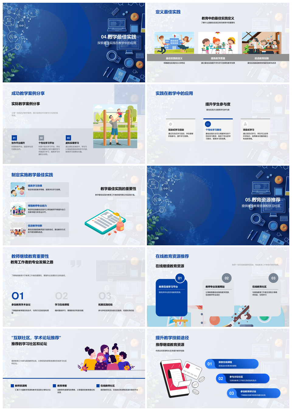 教育技术融合传统数字化教学实践PPT模板