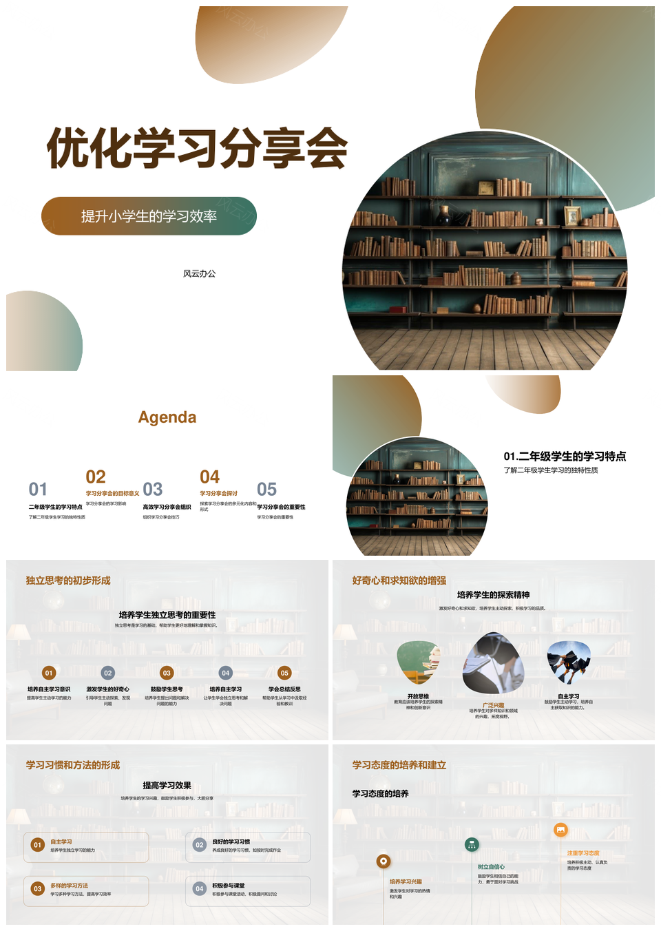 二年级优化学习分享提升效率习惯协作PPT模板