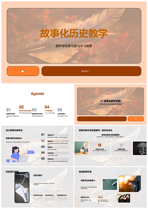 故事化历史教学视觉叙事提升学生参与效果PPT模板
