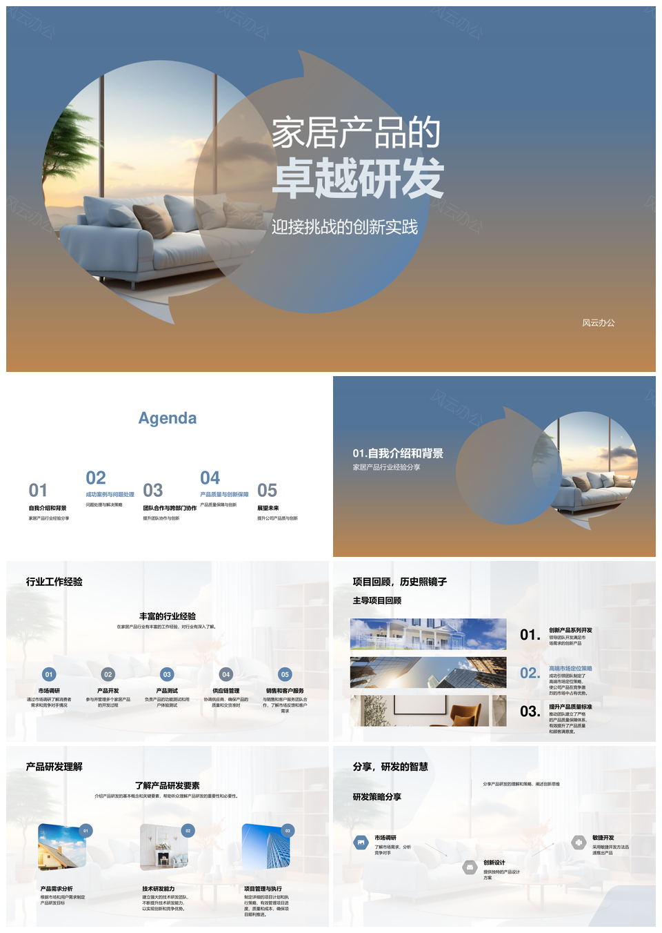 家居产品研发创新团队协作成功案例PPT模板