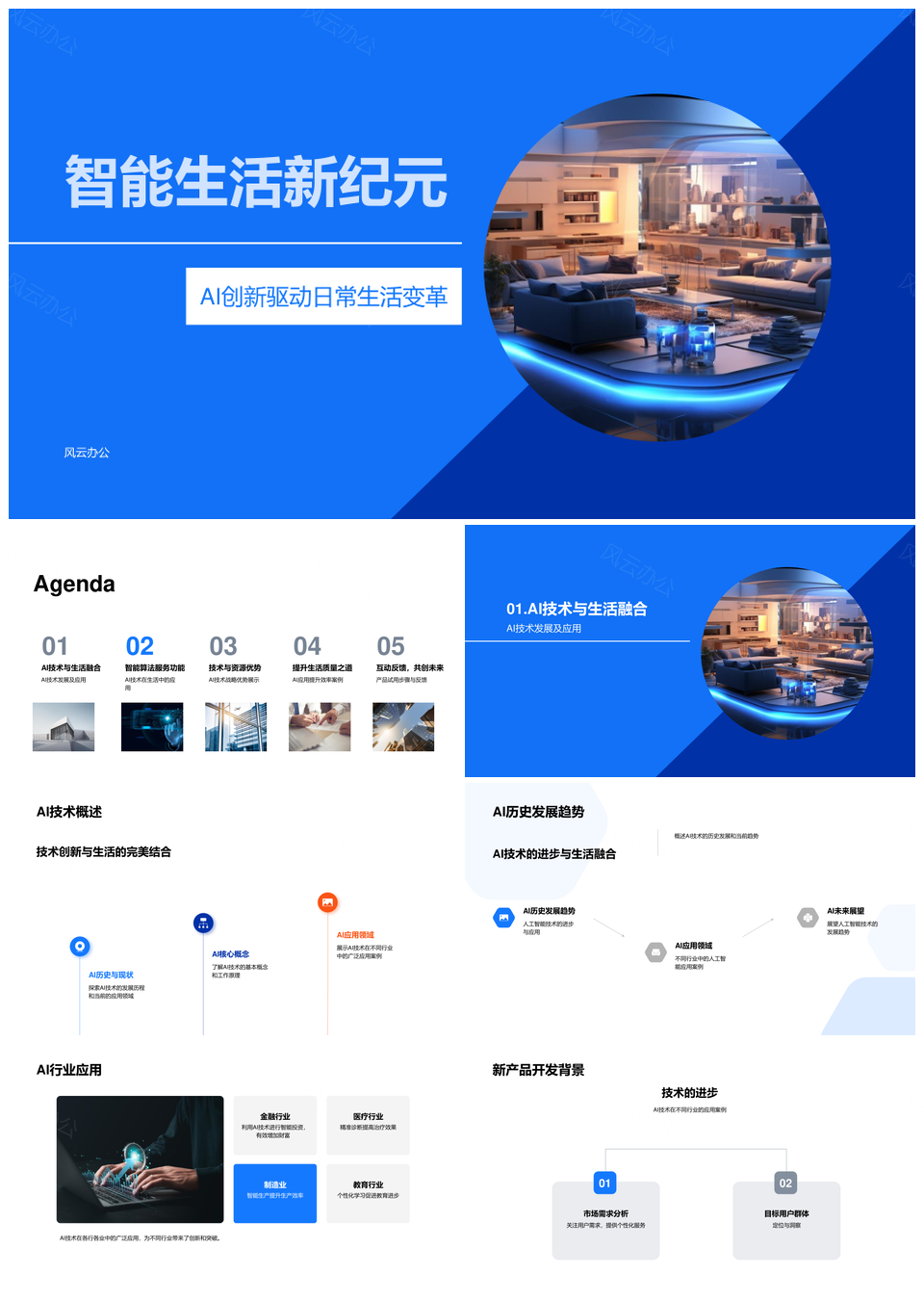 AI创新驱动智能生活新纪元变革PPT模板